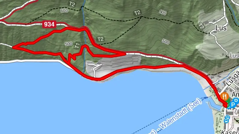 Wegverlängerung der Rucksack-Weinprobe am Walensee