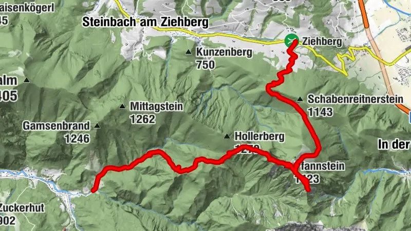 Steinbach am Ziehberg, Rauher und Nackter Kalbling, Pfannstein, Hollerbach, Grünau im Almtal
