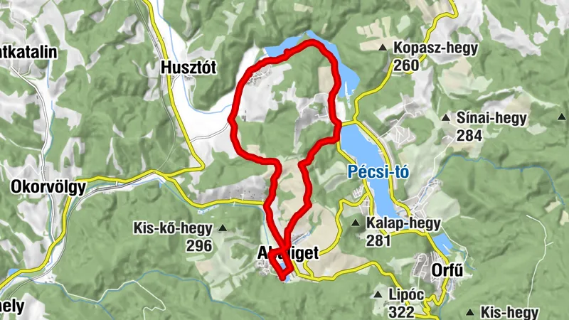 Abaliget -Kovácsszénája-Orfű és vissza