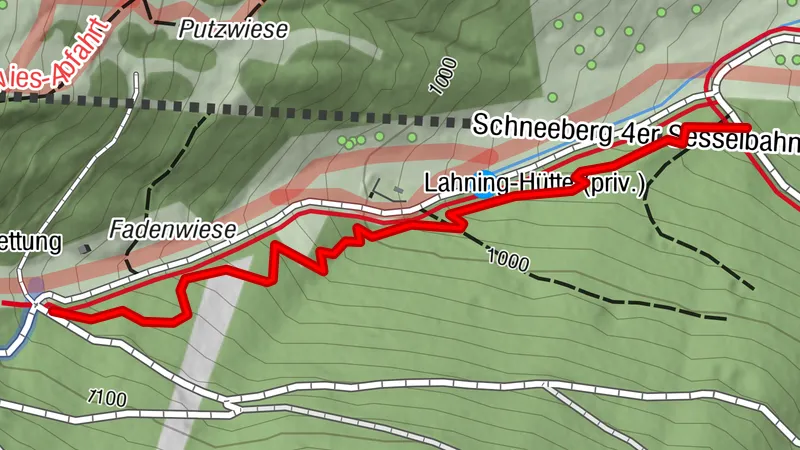 Hard-Rock-Trail Alpen Bikepark Schneeberg