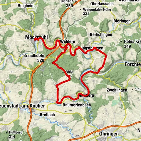 Tagestour Kocher-Jagst-Radweg