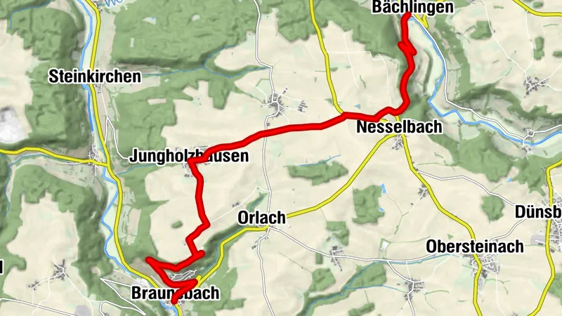 Querverbindung Q6 Braunsbach - Langenburg-Bächlingen