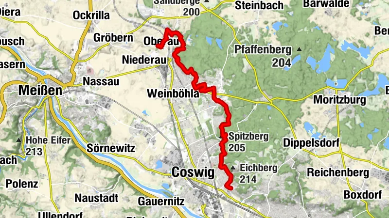 Sächsischer Weinwanderweg - Etappe 4 - Von Radebeul-Zitzschewig nach Oberau
