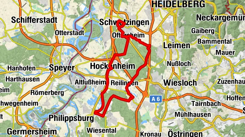 Zur Eremitage Waghäusel und zum Vogelschutzgebiet