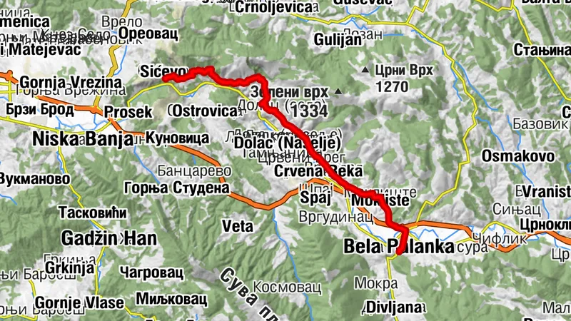 ST421 Sićevo - Bela Palanka