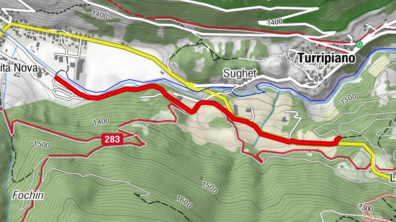 Percorso tra i poligoni di biathlon