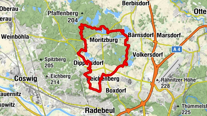 Moritzburger Wander-Reiter-Runde - Südteil