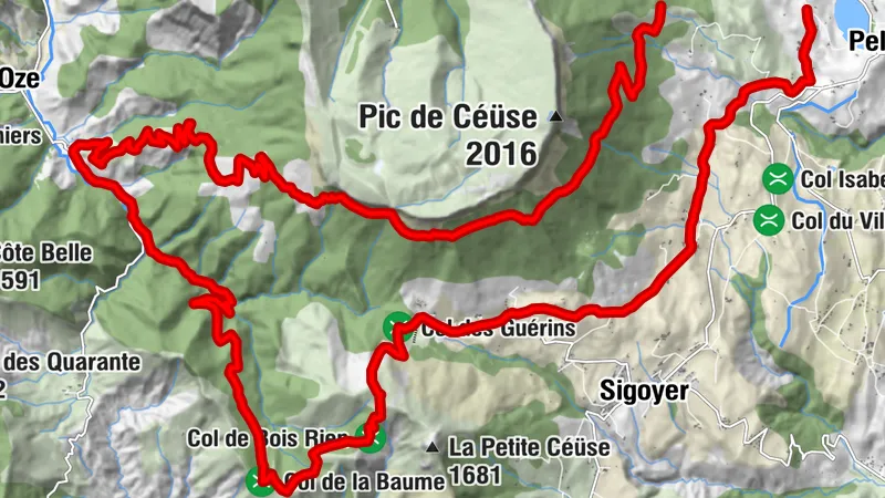 Les Céüses (VTT n°7 rouge)