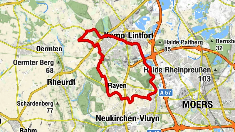 Feierabendrunde von Kamp-Lintfort über Kamperbrück - Dachsberg nach Rayen