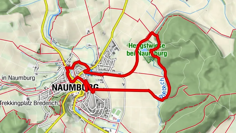 Lerchenweg zum Naturschutzgebiet Hengstwiesen - Naumburger Rundweg N8
