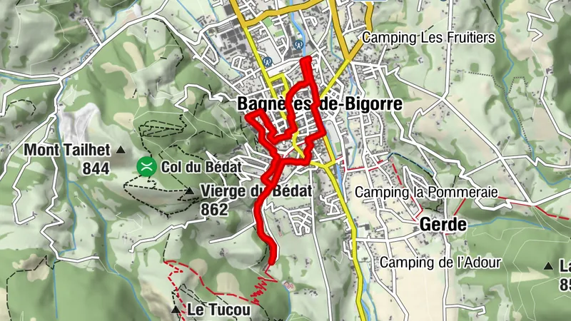 Bagnères de Bigorre au grès de l'Adour