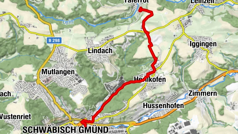 Ostalb-Radrunde - V6 Täferrot - Schwäbisch Gmünd