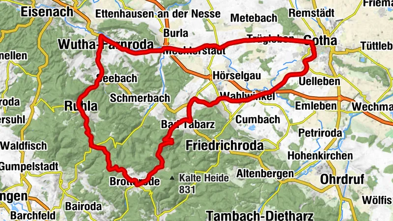 Bergrunde ab und bis Gotha