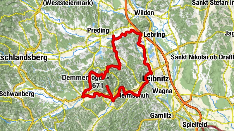 2607 Sausal, Radweg Steiermark/Österreich