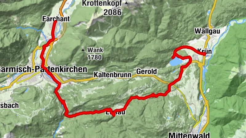 Radln Oberbayern Farchant - Elmau - Barmsee - Krün