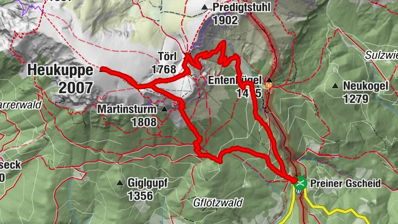 Rax, Heukuppe über Gretchensteig, Styria/Austria