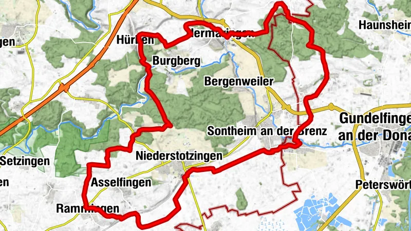Radtour von Bächingen zum Mittagstisch und Café 11  - 47,8 km, 309 hm