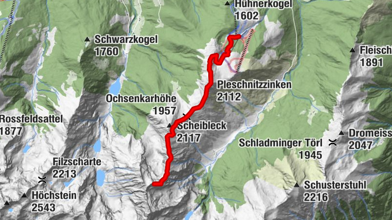Pruggern - Pleschnitz, Scheibleck, Gamskarspitz