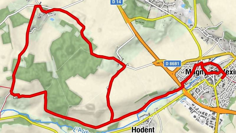 Route Magnitot: Magny en Vexin