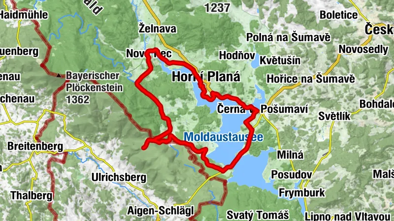 Schöneben - Cerna - Horni Plana - NOva Pec - Schwemmkanall