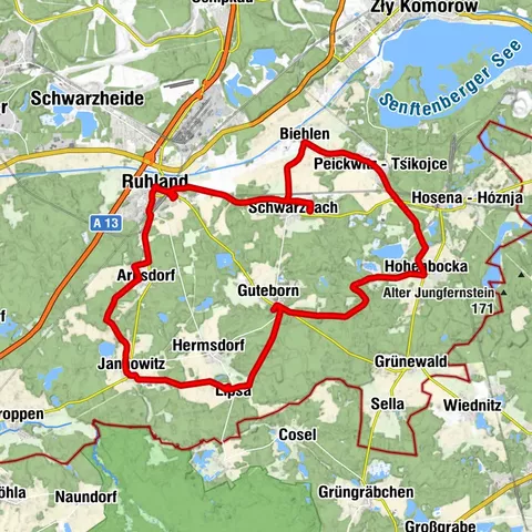 Schwarzbach - Ruhland - Lipsa