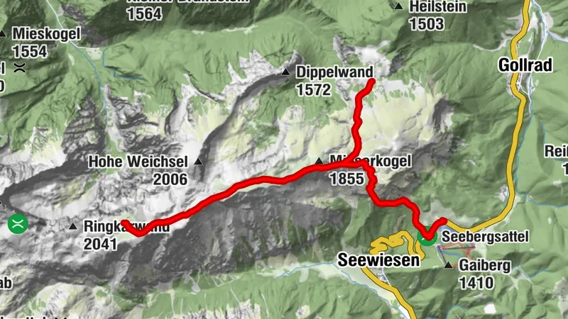 Seebergsattel - Rotlacken - Severinkogel - Brandlmauer