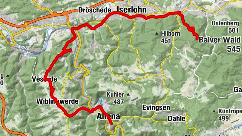 Drahtrollenroute