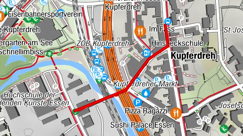 Zuweg Bahnhof Essen-Kupferdreh