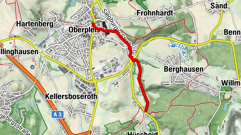 Zuweg Königswinter-Oberpleis
