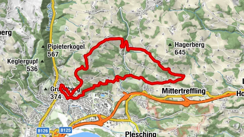 Linz, St. Magdalena/Pferdebahnpromenade/Alpenblicksiedlung/Oberbairing