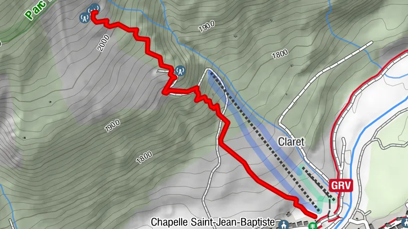 Skitourenroute Le Clot