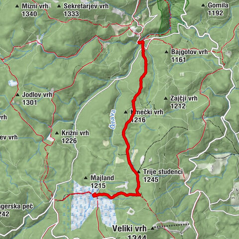 Trail pot Sumik - Crno jezero