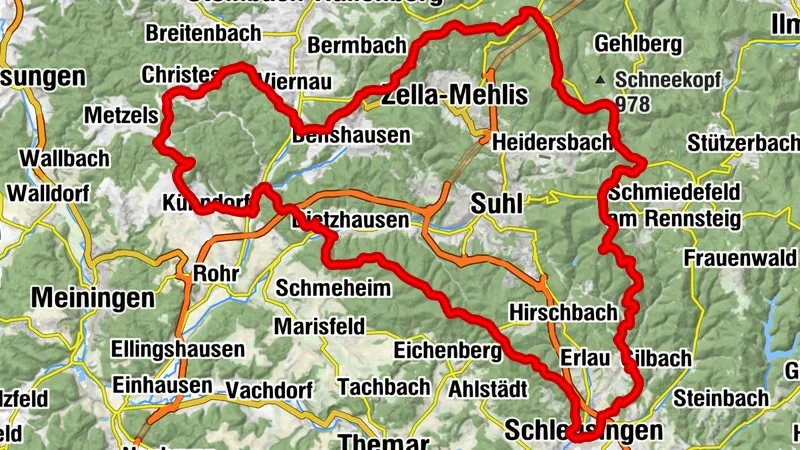 Fernwanderweg - Rennsteig-Dolmar-Weg - Thüringer Wald