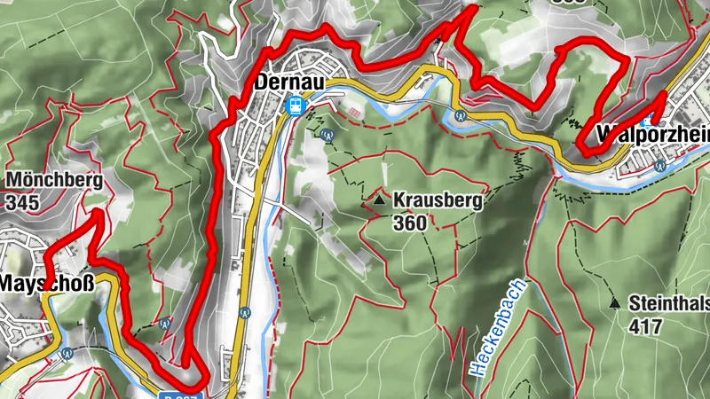 Rotweinwanderweg: Walporzheim nach Mayschoß 
