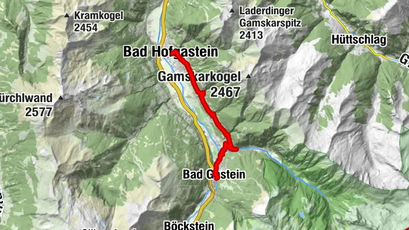 Bad Gastein Höhenweg (Brückenzerstörung Hochwasser)