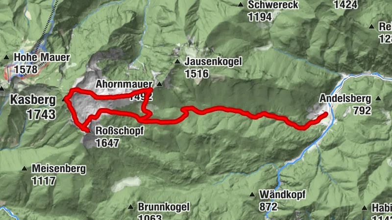 Schwalbenmauer - Kasberg - Roßschopf