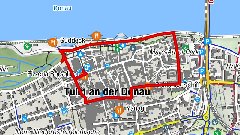Altstadtrunde Tulln an der Donau im Winter