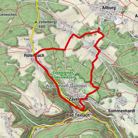 Von Altburg über aussichtsreiche Höhen nach Zavelstein