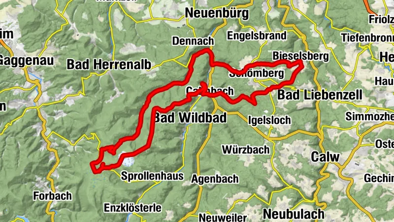 Erlebnistour von Schömberg-Bieselsberg zum Wildsee und Hohlohturm