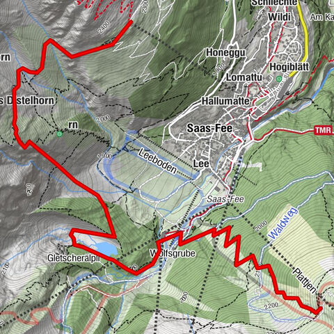 Saas-Fee - Gemsweg - Hannig - Plattjen