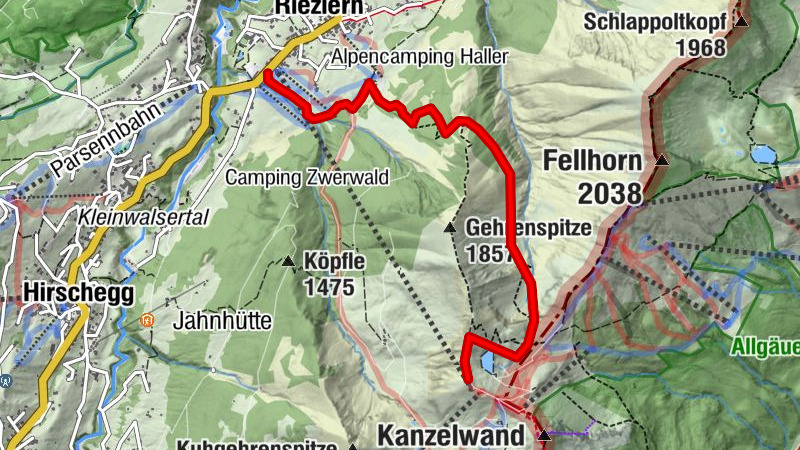 Kanzelwand Bergstation - Riezler Alpe - Riezlern