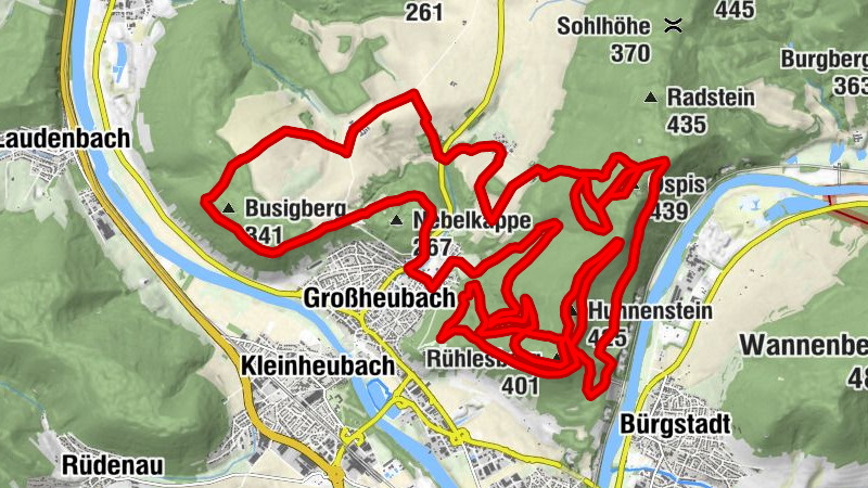 Mountainbike-Rundstrecke Großheubach