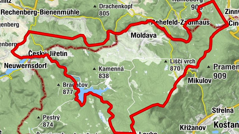 RR ERZ T07 Zu den Talsperren Rauschenbach und Fláje