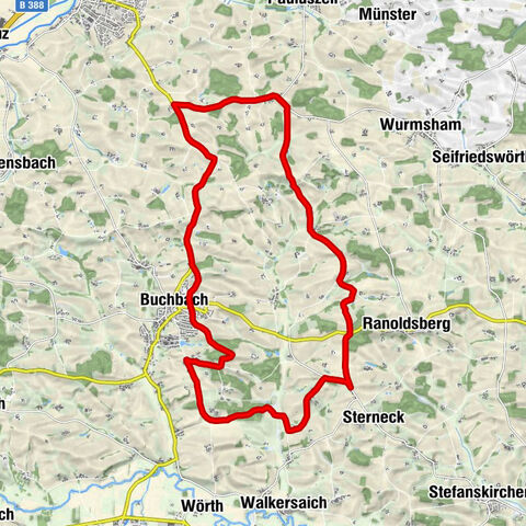 Buchbacher Nordrunde zum höchsten Punkt im Landkreis Landshut
