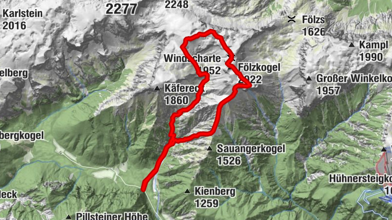 Karlhochkogel über Leiternsteig