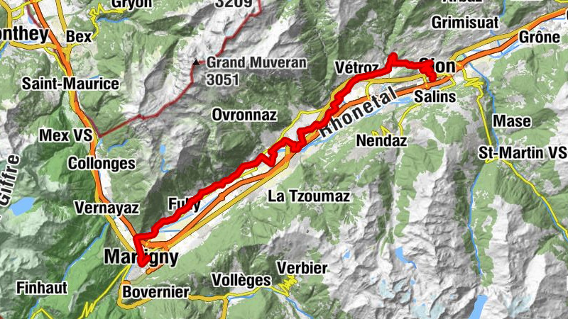 Weinweg Martigny-Sion (Etappe 1)