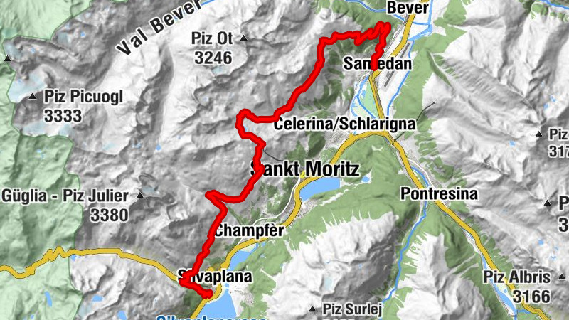 Via Engiadina: 2. Etappe Silvaplana - Samedan