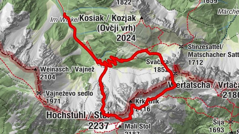 Hochstuhl (2237m) über Klettersteig (B/C) und Klagenfurter Hütte