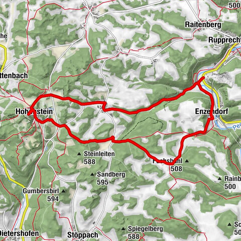 Durchs Treufer Tal nach Hohenstein, 628m